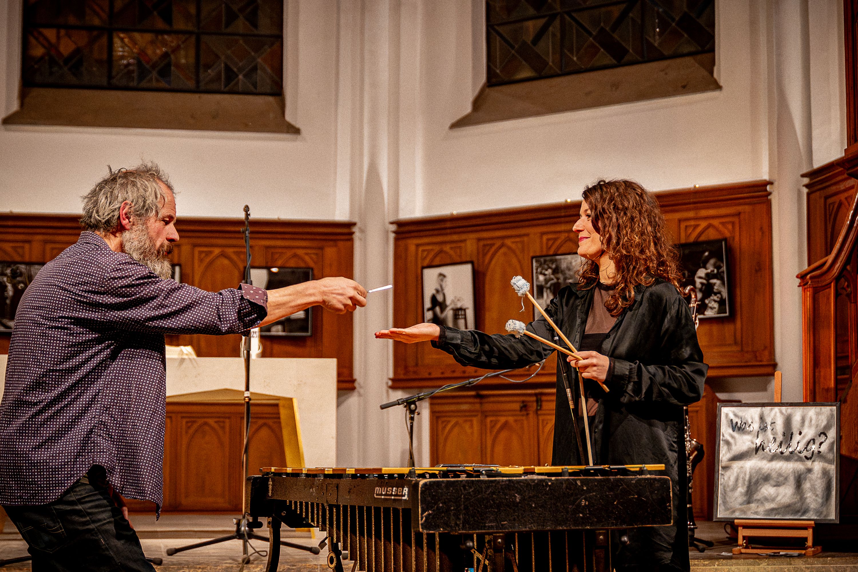 Übergabekonzert des Improviser in residence 2025 Bart Maris an Evi Filippou, Foto: Dennis Hoeren